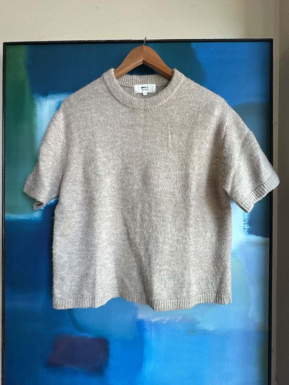 Gina Tricot Wool Blend Short Sleeve Knit Sweater